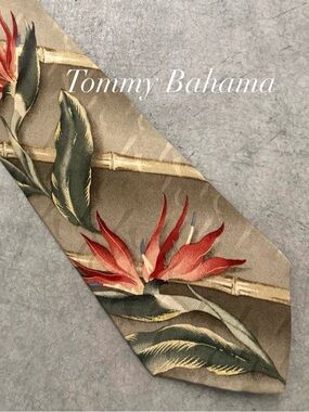 Tommy Bahama 100% Silk Men's Tie with Bird of Paradise